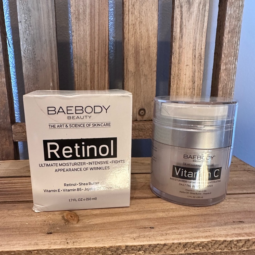 Baebody Beauty retinol, and vitamin C moisturizers